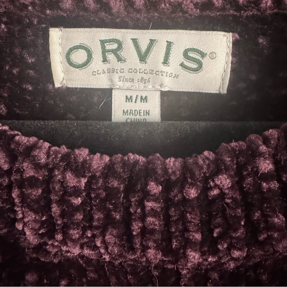 Orvis Women's Rich Purple Crew Neck Sweater Size Medium - Picture 4 of 5